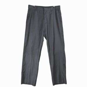 Vittorino Mens Charcoal Gray Flat Front Dress Pants Slacks 32x32